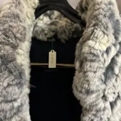 ラビットファー　ハーフコート　超お得