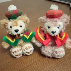 ダッフィー　シェリーメイ　クリスマス2012　ぬいぐるみストラップ　2点セット