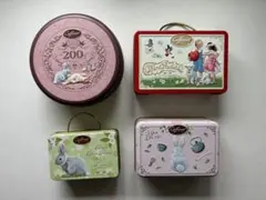 Caffarel カファレル　空き缶 4点セット うさぎ デザインのサムネイル