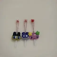 たまごっち　カラフルキャンディーチャーム　まめっち　ますくっち　ふらわっち