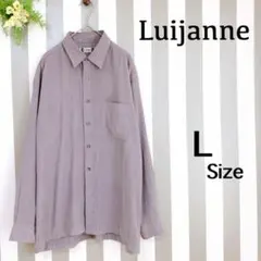『Luijanne』(L)＊長袖シャツ＊ゆったりめ＊トップス＊グレー＊メンズ＊