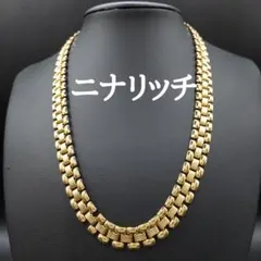 美品✨ニナリッチ、2連チェーンゴールドレディースネックレス395