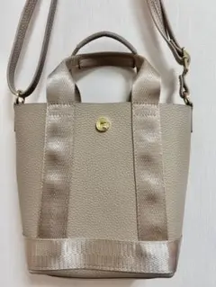 極美品【OPAQUE.CLIP】ミニトートバッグ ショルダー グレージュ