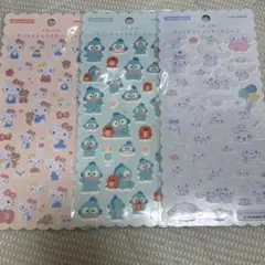ふわふわサンリオキャラクターズしーる 3枚セット ハローキティ シナモロール