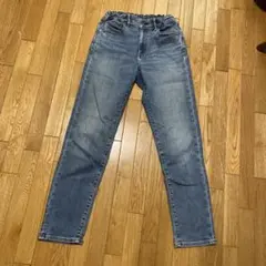 UNIQLO デニムブルー ストレートレッグパンツ 160