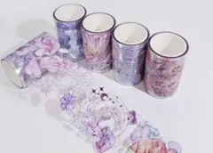 【新品7点】コラージュ デコ シール 人物 女の子 クラゲ 金魚 花 貝 レトロ