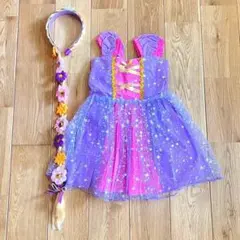 新品 未使用 プリンセスドレス 110cm カチューシャ付き 仮装 誕生日