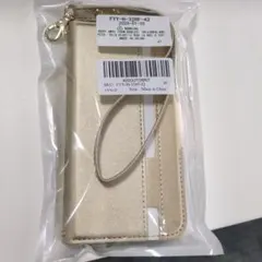 ゴールド 手帳型ケース カードポケット付き　iPhoneSE