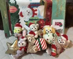 ディズニー ダッフィー 2021 クリスマス ぬいぐるみバッジ タペストリー