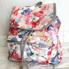 【新品】LeSportsacレスポートサック 花柄 ミニリュック 水彩画