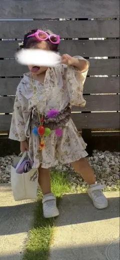花柄甚平セット キッズ100cm