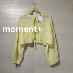 moment+★新品 タグ付き 未使用 イエロー クロップド丈シャツ 2wayのサムネイル