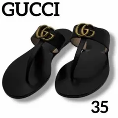 美品 GUCCI 名作 GGマーモント レザー トングサンダル 7 - メルカリ
