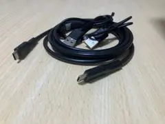 USB-A、USB-C、Micro-USBケーブル　3本セット