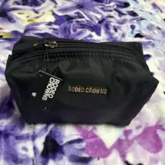 タグ付き RODEO CROWNS ゴールドロゴ入り ブラック ポーチ バッグのサムネイル