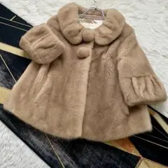 希少☆FENDI ペカン パールミンク クロップド ボレロ ファーコート 