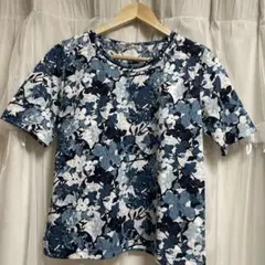 Shilubera 花柄 半袖シャツ ネイビー系