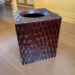 鎌倉彫 ごみ箱 木製 くず入れのサムネイル