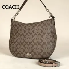 y2K COACH コーチ ワンショルダーバッグ シグネチャー 黒 馬車金具 