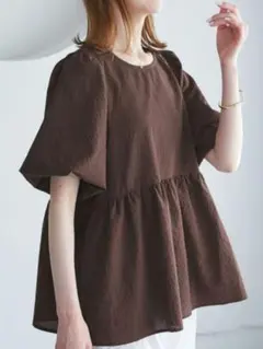 美品‼️ROPE' PICNIC ロペピクニック バルーンペプラムブラウス