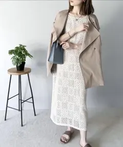1秒で洒落感。2wayパネルレースジャンパースカート 花柄 ワンピース