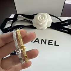 CCマーク ノベルティ バングル ゴールド&シルバーセット♡ CHANEL シャネル CCマーク ロゴ ゴールド＆シルバー バングル