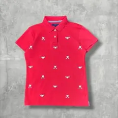 【美品】Callaway キャロウェイ ゴルフウェア ベア総柄 刺繍 ポロシャツ