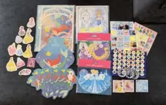 ディズニープリンセス　シール　メモ帳セット