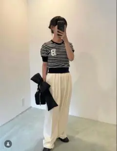 新品タグ付き Bibiy. B. BORDER LOCK KNIT - メルカリ