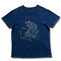 極美品 テーラー東洋 インディゴ 抜染 富士山 虎 Tシャツ XL 大きいサイズのサムネイル