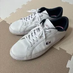 LACOSTE ホワイトレザー スニーカー