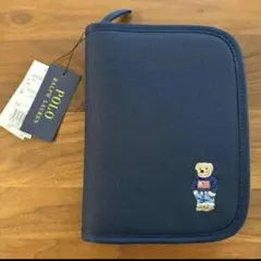 新品★ポロラルフローレン 母子手帳ケース ポロベア 刺繍 ネイビーのサムネイル