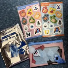 【新品】パペットスンスン スシロー コラボ クリアポーチ＆シール ピンク