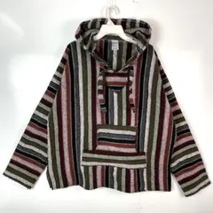 ArtesaniasメキシカンパーカーBAJAバハフーディヴィンテージストライプのサムネイル
