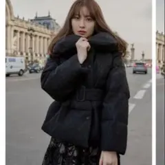 【ハンガー付き】Lace Shell Belted Down Jacket ハンガー付き】Lace Shell Belted Down Jacket - メルカリ