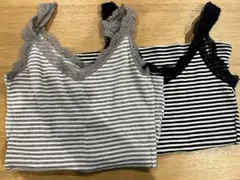 値下げ！UNIQLO 2wayボーダータンクトップ2点セット　Mサイズ