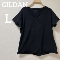 ⭐️1点もの⭐️GILDAN 【L】 ブラック Vネック Tシャツ 夏服
