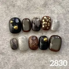 現品　ネイルチップ　ニュアンスネイル　マグネットネイル　鉱物ネイル　黒ネイル