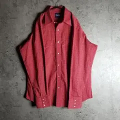 Wrangler ウエスタンシャツ グラフチェック レッド