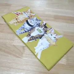 なんちゃって帯♥大好物を咥えて歩く4匹の猫さん♥リメイク1点物♥
