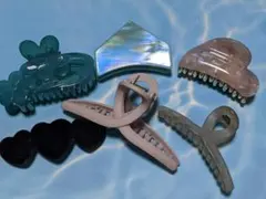 匿名配送 バレッタ 6個セット 髪留め バンス クリップ 髪飾り