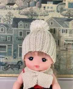 ①-1メルちゃんニット帽子　単品