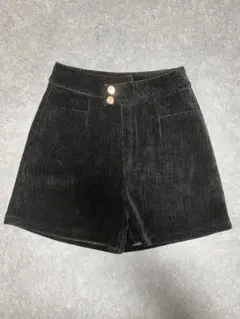 【未使用品】シェリミー コーデュロイ ショートパンツ 黒 Mサイズ