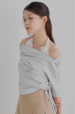 新品未使用タグ付き【Chico】♡ドレープニット+レースペプラムキャミセット♡