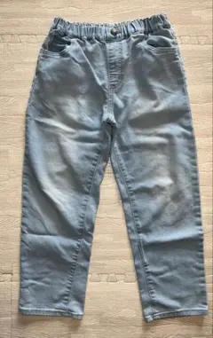 ライトブルーデニム風ロングパンツ　１３０㎝