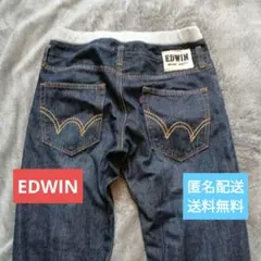 EDWIN デニム ストレート ウエストゴム インディゴ