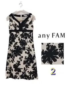 美品◆anyFAM◆花柄　ノースリーブワンピース◆Mサイズ　オンワード樫山