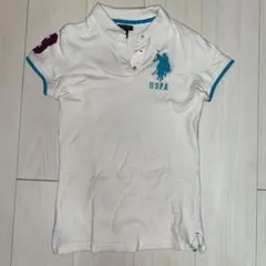 USPA ホワイト白　ポロシャツ 半袖