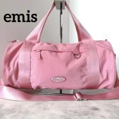 emis♦︎エミス　ミニボストンバッグ　韓国　ピンク　ドラムショルダーバッグ