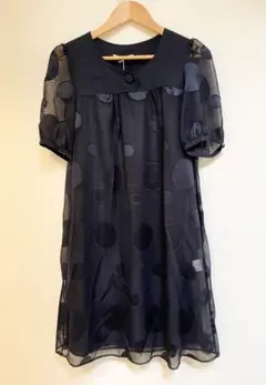 ワンピース　黒　水玉　パーティ マタニティ　新品